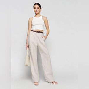 NWT Reformation Mason linen pants